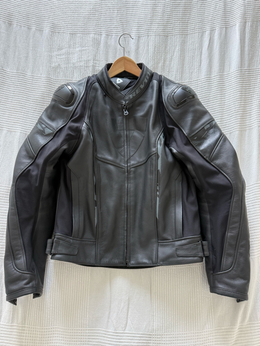 Rev it Men's Black Leather Motorcycle Jacket